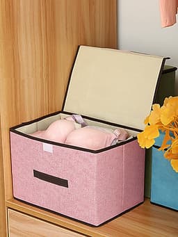 2 Hộp Vải Đựng Đồ Cá Nhân, Đựng Quần áo, Vớ, Đồ Lót, Đồ Chơi Size L,M