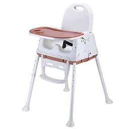 Ghế ăn dặm Đa năng cho Bé với 07 tính năng- 03 chế độ mang lại sự khác biệt, CÓ ĐỆM VÀ BÁNH XE- Màu Nâu sữa