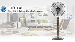 Quạt Đứng cao cấp MITSUBISHI LV16-RV CY-RD  48W, cánh 40cm, có điều chỉnh độ cao Made in Thailand HÀNG CHÍNH HÃNG 