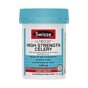 Viên Uống Thực Phẩm Chức Năng Hỗ Trợ Tăng Cường Sức Khỏe Swisse Ultiboost High Strength Celery 5000mg/50 viên(Hàng Nhập Nội Địa Úc)