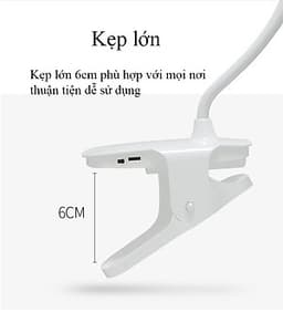 Đèn Bàn Học Đọc Sách, Làm Việc (Học Sinh, Sinh Viên, Văn Phòng) Cao Cấp Kẹp Bàn – 03 Mức Độ Ánh Sáng Vàng Bảo Vệ Mắt Chống Cận Pin 2500 mAh