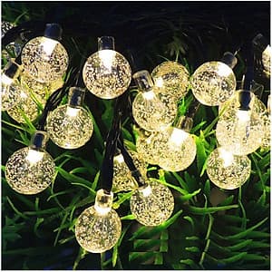 Dây Đèn Trang Trí 8M - 40 Bóng Tròn Bọt Khí Độc Đáo Trang Trí Noel , Lễ , Tết 