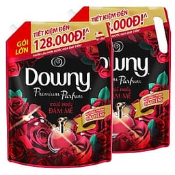 Combo 2 Túi Nước Xả Vải Downy Đam Mê (2.3L/Túi) - Công nghệ nước hoa mới - Lưu hương bền lâu
