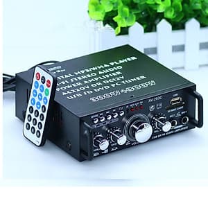Amply mini bluetooth 12v 220v AV-153TV, USB,SD,FM
