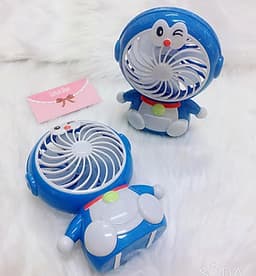 Quạt Cầm Tay Mini  Để Bàn 2in1  HT  Hinh Doreamon ngộ nghĩnh có đèn ngủ cho bé NO.SY801