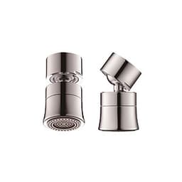 Đầu gắn vòi nước tăng áp, xoay 360 độ, hai chế độ nước, bằng đồng thau Waternymph ASQPQ034-N0020 (kèm bộ Ren chuyển đổi 6 món cho tất cả các loại vòi nước tiêu chuẩn)