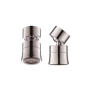 Đầu gắn vòi nước tăng áp, xoay 360 độ, hai chế độ nước, bằng đồng thau Waternymph ASQPQ034-N0020 (kèm bộ Ren chuyển đổi 6 món cho tất cả các loại vòi nước tiêu chuẩn)