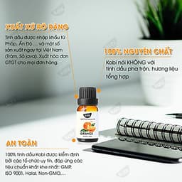 Tinh Dầu Cam Ngọt Kobi - Tinh Dầu Thiên Nhiên Nguyên Chất, Tinh Dầu Xông Phòng, Giúp Giảm Stress, Xua Đuổi Côn Trùng Và Khử Mùi Hiệu Quả, Thích Hợp Dùng Với Đèn Xông Và Máy Khuếch Tán Tinh Dầu (5ml)