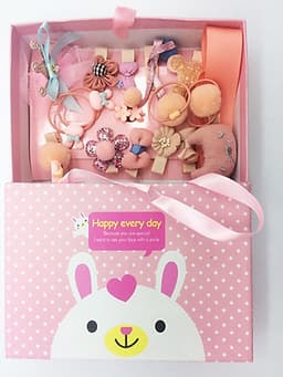 Hộp kẹp tóc cho bé - Màu cam (Quà tặng đáng yêu cho bé gái) - kèm hộp có quai xách