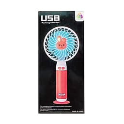 Quạt mini cầm tay đèn led cute number 3022 - Màu ngẫu nhiên 