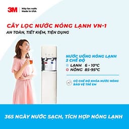Combo Máy Lọc Nước 3M AP EASY CYST FF + Thân Máy Nóng / Lạnh (Model VN-1) - Lưu Lượng Nước 5,7 Lít/phút - Công Suất Lọc 7.571 Lít - Hàng Chính Hãng 3M