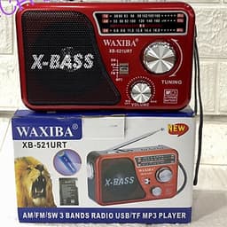 Đài USB THẺ NHỚ NGHE NHẠC WAXIBA XB-521URT RADIO AM\FM\SW LOA TO X-BASS CÓ ĐÈN PIN GIAO MÀU NGẪU NHIÊN HÀNG CHÍNH HÃNG