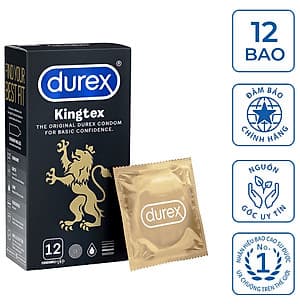 Bao cao su Durex Kingtex 12 bao / hộp - Ôm sát vừa vặn đặc biệt