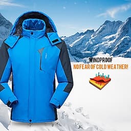 Áo Khoác Trượt Tuyết Lông Cừu Chống Thấm Nước Đen Lixada (Size 4XL)