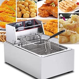Bếp Chiên Nhúng Điện Cao Cấp ABG Dung Tích 6L, Ngăn Chứa Dầu Có Van Xả , Dùng Để Chiên Thức Ăn - Hàng Chính Hãng 