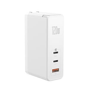 Củ sạc nhanh Baseus GaN 120W 120W PD3.0 QC3.0 SCP FCP 3 cổng sạc với 2 cổng Type-C và 1 cổng sạc mini cho laptop