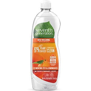 Nước Rửa Chén Gốc Thực Vật Seventh Generation Clementine Zest & Lemongrass Hương Cam Xả - 750Ml