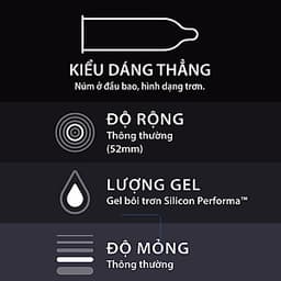 Bao cao su Durex Performa 12 bao / hộp - Kéo dài thời gian quan hệ
