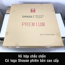 Đồng Hồ Treo Tường Con Chim Công Kim Trôi A25 Nghệ Thuật Cao Cấp Shouse hiện đại 3D kích cỡ lớn đẹp treo phòng khách