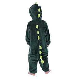 Bộ đồ thú Khủng Long xanh liền thân lông mịn Pijama dành Cho Người Lớn và Trẻ Em Đầy Đủ Các Kích Cỡ kiểu dáng Động Vật Hoạt Hình Cosplay