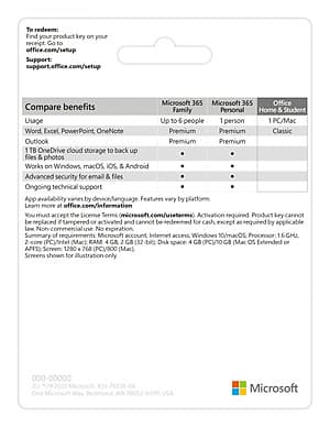 Phần mềm Office Home and Student 2019 English APAC EM Medialess P6 (79G-05143) - Hàng Chính Hãng