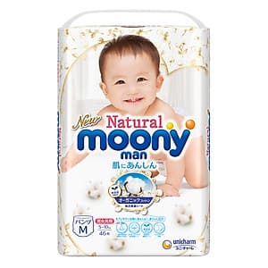 Tã Quần Moony Natural Bông Organic M46 (46 Miếng)