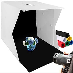 Hộp chụp sản phẩm 40cm x 40cm tích hợp 4 dây đèn Led phông nền 6 màu