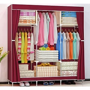 Tủ Quần Áo miDoctor Cải Tiến Thế Hệ Mới, Tủ Vải Quần Áo 3 Buồng 8 Ngăn 1,7m Cao Cấp
