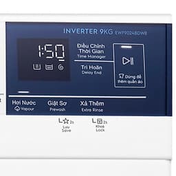Máy giặt Electrolux Inverter 9 kg EWF9024BDWB