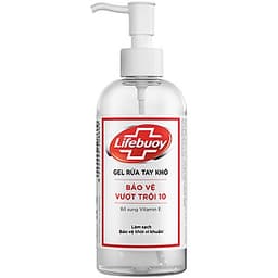 Combo 2 Chai Gel Rửa Tay Khô Sạch Siêu Nhanh Lifebuoy Bảo Vệ Vượt Trội 10 (Chai Vòi 235ml x 2)