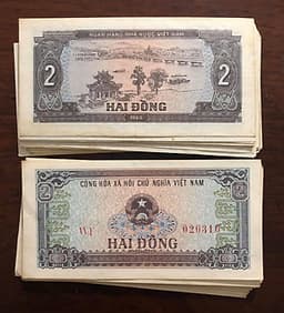 Tờ 2 đồng Việt Nam bao cấp tiền cổ sưu tầm