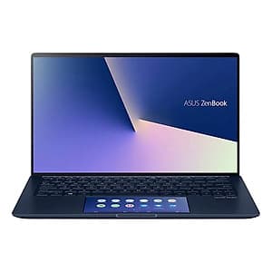 Laptop ASUS Zenbook UX434FLC-A6143T (Core i5-10210U/ 8GB LPDDR3 2133MHz/ 512GB SSD M.2 PCIE/ MX250 2GB/ 14 FHD IPS/ Win10) - Hàng Chính Hãng