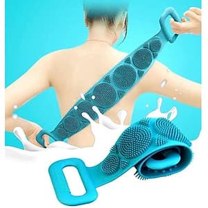 Dây tắm cọ, chà lưng 2 mặt bằng silicon đa năng ( màu ngẩu nhiên)