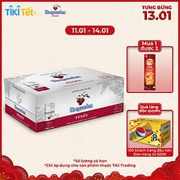 Thùng 24 lon bia Hoegaarden Rosee (330ml/lon)