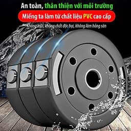 BỘ 40KG TẠ BG MIẾNG NHỰA ĐEN CAO CẤP ĐA NĂNG ( hàng nhập khẩu)