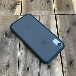 Ốp lưng chống sốc dành cho iPhone XR nút màu cam - Màu xanh đậm