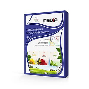 Giấy In Ảnh Media 1 Mặt Bóng (Glossy) A4 (21 x 29.7cm) 230gsm 50 tờ - Hàng Chính Hãng