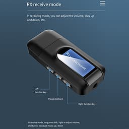 Bộ thu phát Bluetooth 5.0 và USB 2 trong 1 màn hình LCD 3.5MM AUX dùng cho máy tính/ TV/ ô tô/ tai nghe không dây