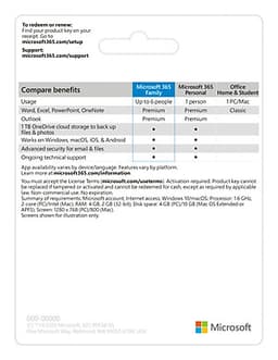 Phần mềm Microsoft 365 Family English APAC EM Subscr 1YR Medialess P6 (6GQ-01144) - Hàng Chính Hãng