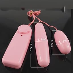 Máy Rung Tình Yêu Hồng Kông 2 đầu - Remote Chung Đầu Rung Nhựa - 1 Bộ