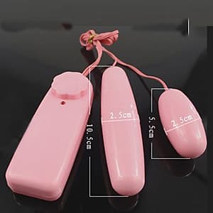 Máy Rung Tình Yêu Hồng Kông 2 đầu - Remote Chung Đầu Rung Nhựa - 1 Bộ