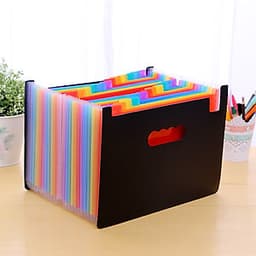 Khay Mở Rộng Sắp Xếp Tài Liệu Giấy A4 Cỡ Lớn Nhiều Màu (24 Ngăn)