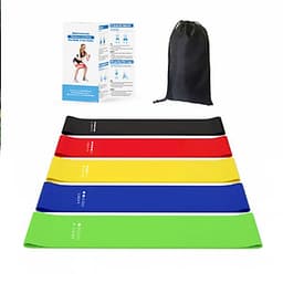 Bộ 5 dây đàn hồi tập gym, dây đàn hồi  mini band tập yoga dây đàn hồi kháng lực cao cấp, dây đàn hồi tập thể dục Cleacco ( bộ 5 dây đủ màu trong 1 túi )