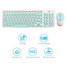 Bộ bàn phím và chuột không dây IK6630 siêu mỏng, siêu tiết kiệm pin, không gây tiếng ồn (màu ngẫu nhiên)