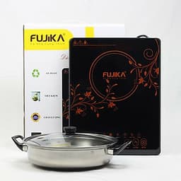 Bếp Điện Từ Đơn 2000W FUJIKA Kèm Nồi Lẩu Inox Nhiều Chức Năng Nấu Tiết Kiệm Điện Năng-Hàng Chính Hãng