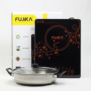 Bếp Điện Từ Đơn 2000W FUJIKA Kèm Nồi Lẩu Inox Nhiều Chức Năng Nấu Tiết Kiệm Điện Năng-Hàng Chính Hãng