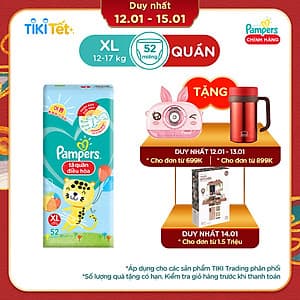 Tã Quần Pampers Điều Hoà Gói Lớn XL52 (12-17kg)