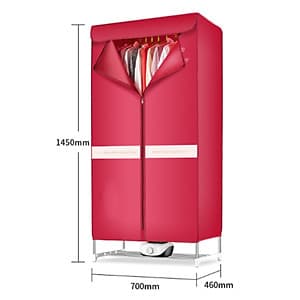 TỦ SẤY QUẦN ÁO CAO CẤP KHUNG HỢP KIM CHỐNG GỈ, CÓ CHẾ ĐỘ HẸN GIỜ