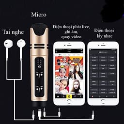 Mic thu âm cao cấp  live stream c16 ( giao màu ngẫu nhiên )