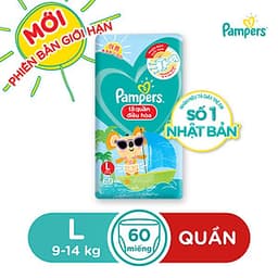 Combo 3 Tã Quần Pampers Điều Hoà Gói Lớn L60 Tặng 1 Túi Nước Giặt Ariel 1.4kg